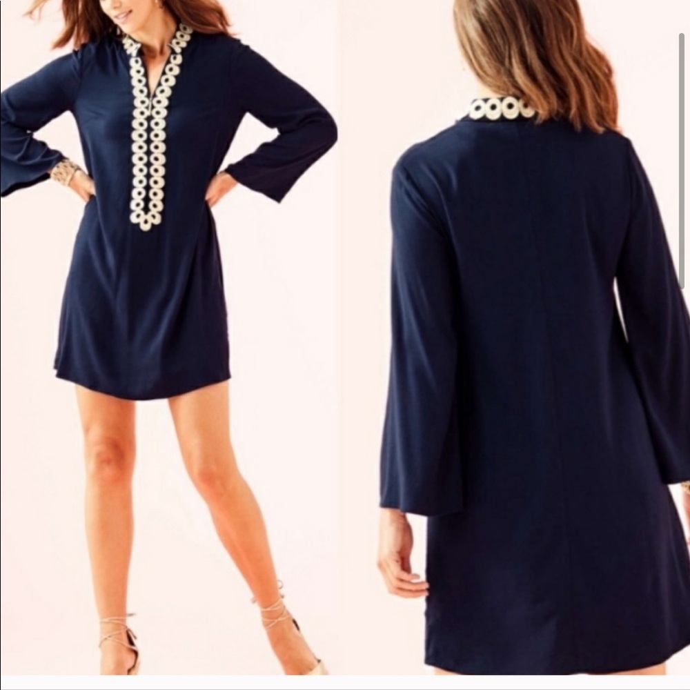 Lilly Pulitzer Gracelynn navy tunic dress Sz 2